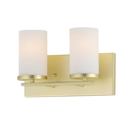 Maxim Lighting Lateral 2-Light Bath Vanity, Satin Brass 10282SWSBR